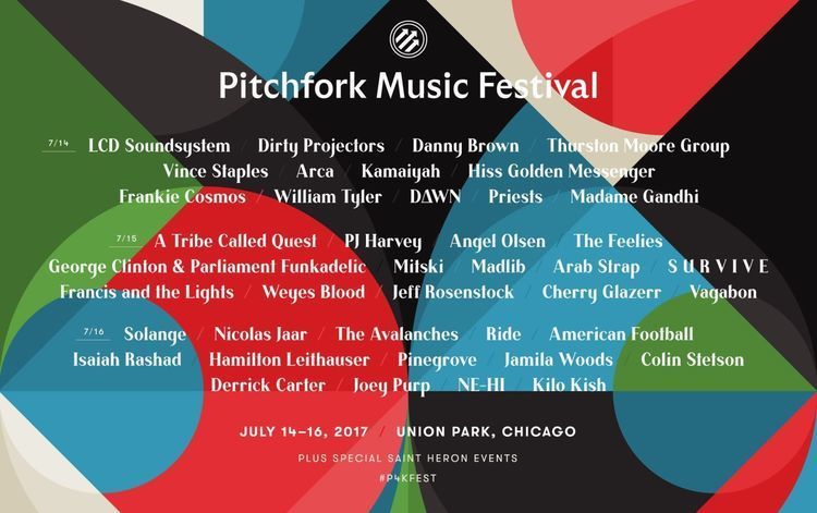 Pitchfork Music Festival、フルラインナップが発表