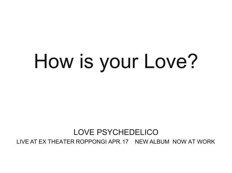 LOVE PSYCHEDELICO、新作プレライブにてアルバム7/5発売＆全国ツアー開催を発表